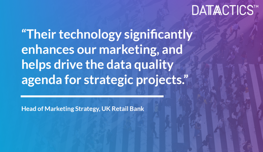 Retail Bank Datactics Customer Success Quote