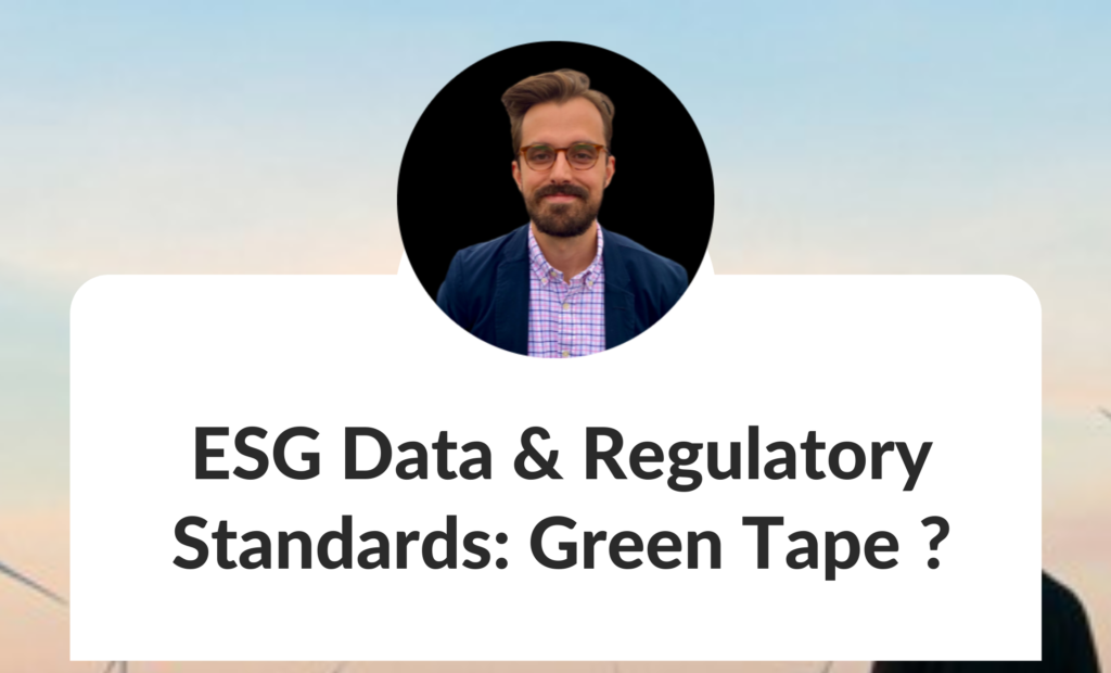 ESG data and regulatory standards green tape