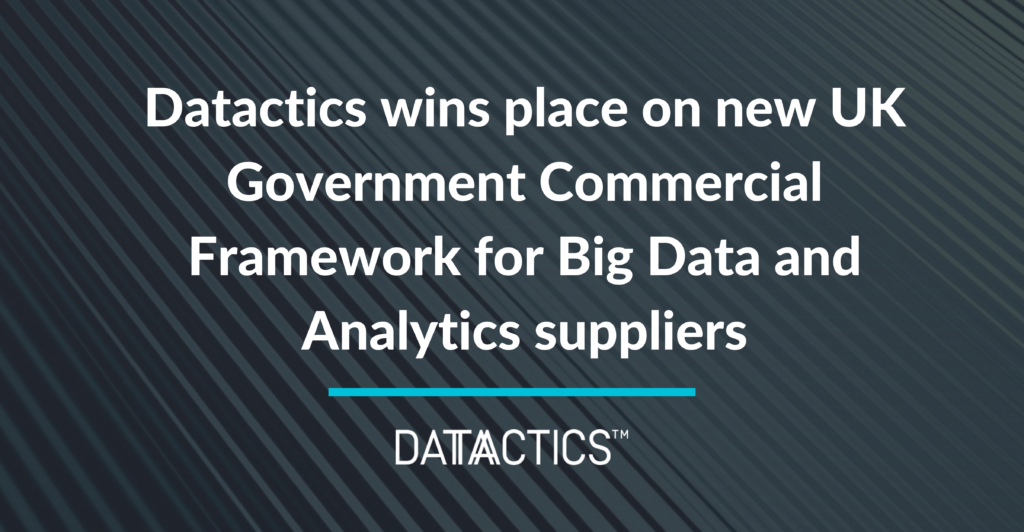 Datactics wins place on new UK Government Commercial Framework for Big Data and Analytics suppliers