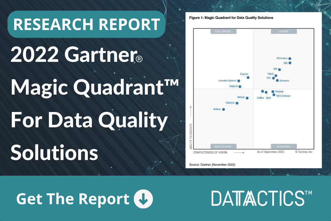 Gartner Magic Quadrant for Data Quality Solutions (2022)